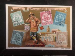 Mint Liebig Company Fleisch Extract Tunisia Stamp on Stamp Postcard