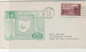 U.S. 1946 20th Anniv Dayton Philatelic Society Illustration Stamp Cover Rf 34652