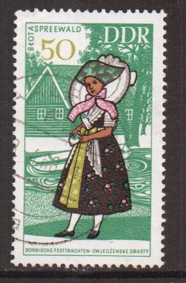 German Democratic Republic   DDR   #995  used 1968  regional costumes  50pf