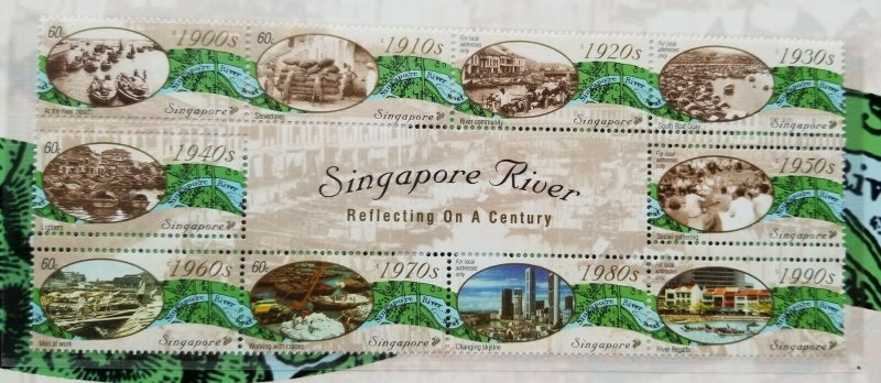 Singapore River 2000 Ship Boat Port Lifestyles Worker City Skyline (p.pack) MNH