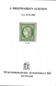 Wurttembergisches: Sale # 4  -  Briefmarken - Auction, Sa...