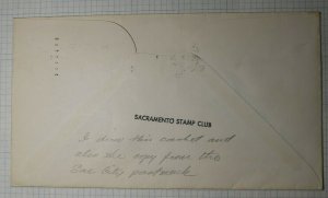 Centennial of Founding US Post Office Aboard Barque Whiton Sacramento CA 1949