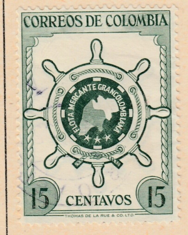 Colombia 1955 15c Fine Used A8P55F116