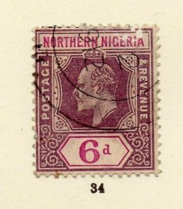 Northern Nigeria 1910 Early Issue Fine Used 6d. NW-165624