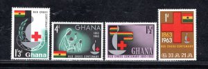 GHANA SC# 139-42   FVF/MNH