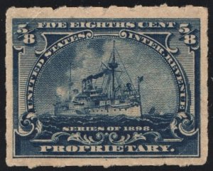 RB23 5/8¢ Battleship Proprietary Stamp (1898) Used