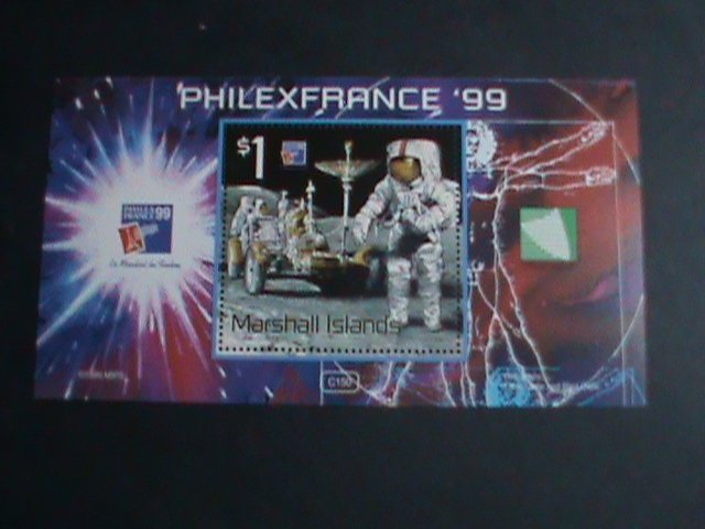 ​MARSHALL ISLAND-1999 SC#709 PHILEXFRANCE'99- FIRST MAN ON THE MOON MNH S/S VF