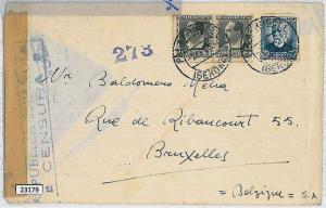SPAIN - POSTAL HISTORY - GUERRA CIVIL Cover to BELGIUM with CENSOR MARK and TAPE