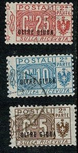 Oltre Giuba #1b,2b,4b used halves