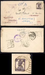 India 1945 Field Post Office Censored re-directed Cover to the UK