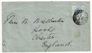 Orange Free State 1898 Bloemfontein cancel on cover to England, SG 83