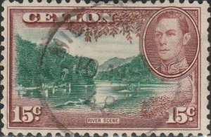 Ceylon,#282  Used From 1938-52