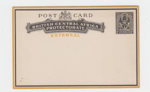 BCA NYASALAND 1890's 2d EXTERNAL POST CARD UNUSED H&G#5 (SEE BELOW