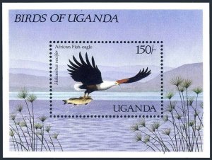 Uganda 578,MNH.Michel Bl.73. Birds 1987. African Fish-eagle.