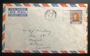 1952 Lower Hutt New Zealand Airmail Cover To Meaford Canada