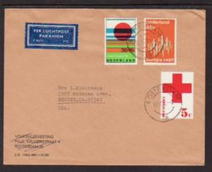 Netherlands to Merced CA 1972 Airmail Cover 