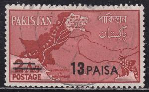 Pakistan 128 Map of Pakistan O/P 1961