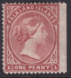 1886 Falkland Island QV Queen Victoria one pence MMHH issue Sc# 7 CV $95.00