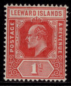 LEEWARD ISLANDS EDVII SG38b, 1d rose-carmine, M MINT. Cat £48.