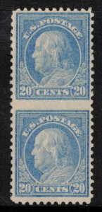 USA #515b Very Fine Mint Lightly Hinged Pair Imperf Between **With Certificate** 