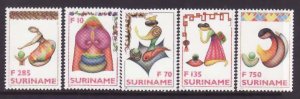 Surinam-Sc#1058-62- id8-unused NH set-Christmas-1996-