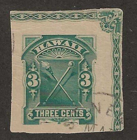 Hawaii Scott #UX3 Used VF