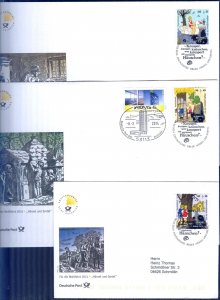 Germany 2014 Fairy Tales by Brothers Grimm Mi. 3056/8 3 FDC