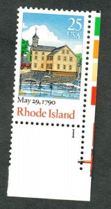 2348 Rhode Island Constitution Ratification MNH plate number single - PNS