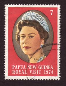 Papua New Guinea 1974 Sc#397, SG#268   7c QEII Royal Visit USED-VF