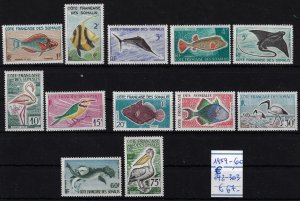 1959-60 Cote Francaise des Somalis - Yvert Catalogue no. 292/303 - Fish and Catc