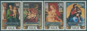 Niue 1986 SG642-645 Christmas Visit of Pope set MNH