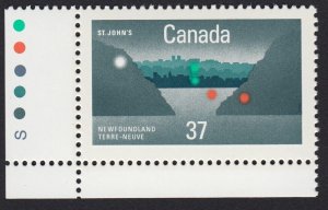 ST. JOHN'S HARBOUR, NEWFOUNDLAND * Canada 1988 #1214 MNH LL STAMP W/COLOR ID