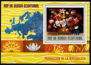 [67178] Equatorial Guinea 1977 Flora Flowers Blumen Painting Linard Sheet MNH