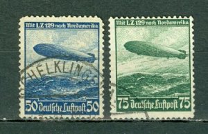 GERMANY 1936 HINDENBERG AIR SHIP BLIMP #C57-58... SETS  USED...$2.25