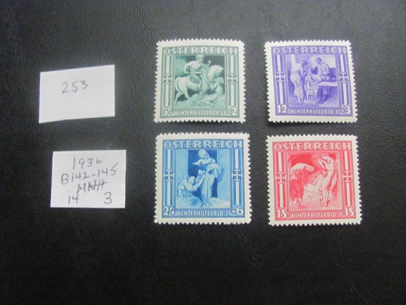 AUSTRIA 1936 MNH SC B142-B145 SET XF $14 (253)