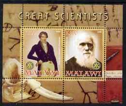 MALAWI - 2008 - Great Scientists #2 - Perf 2v Sheet - MNH -Private Issue