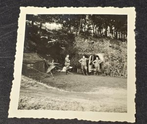 1940 WEHRMACHT w CAMO VEHICLE TRUCK TENT WW2 WWII German Military Wartime photo