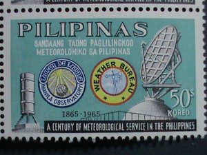 ​PHILIPPINES-1965-SC# 922-4 CENTENARY OF METEOROLOGICAL SERVICE-MNH BLOCKS-VF