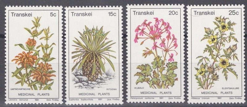 ZAYIX South Africa Transkei 32-35 MNH Medicinal Plants Medicine Nature