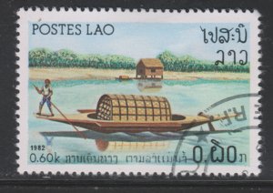 Laos 394 River Vessels 1982