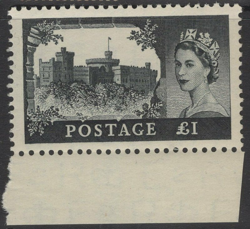 GB SG539 1955 £1 CASTLES MNH