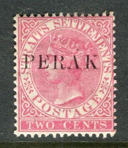 MALAYA PERAK  1880s early classic QV Optd. issue Mint hinged 2c. value