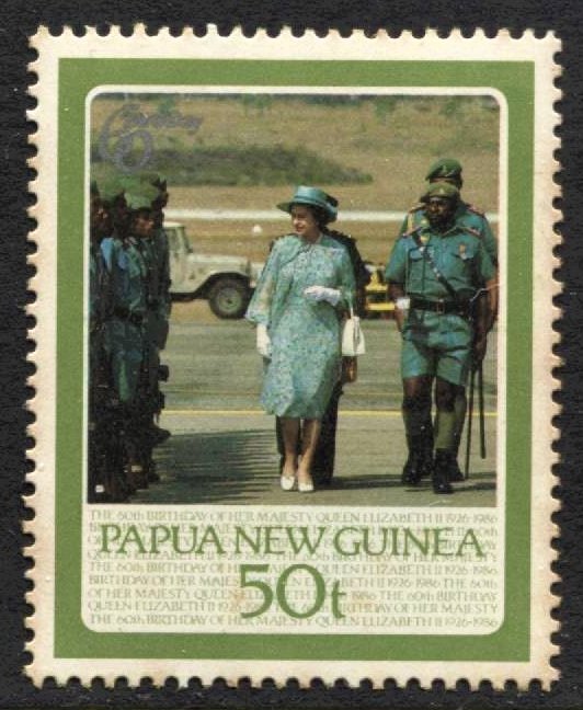 STAMP STATION PERTH Papua New Guinea #642 QEII 60th Birthday MNH