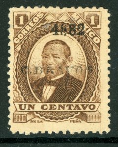 Mexico 1879 Foreign Mail Issue 1¢ C BRAVOS Thick Paper Scott 123 Mint S51