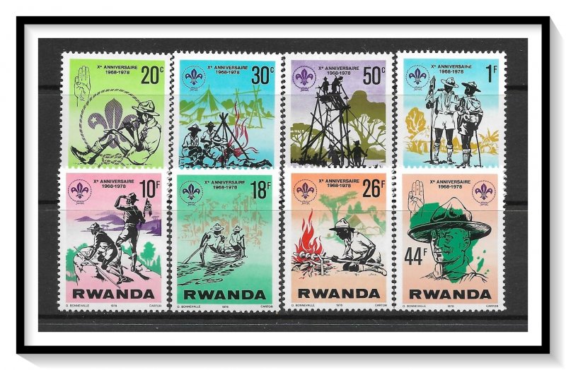 Rwanda #849-856 Boy Scouts Set MNH