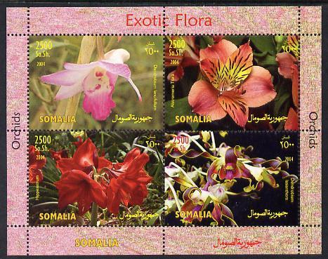 Somalia 2004 Exotic Flora - Orchidss perf sheetlet contai...