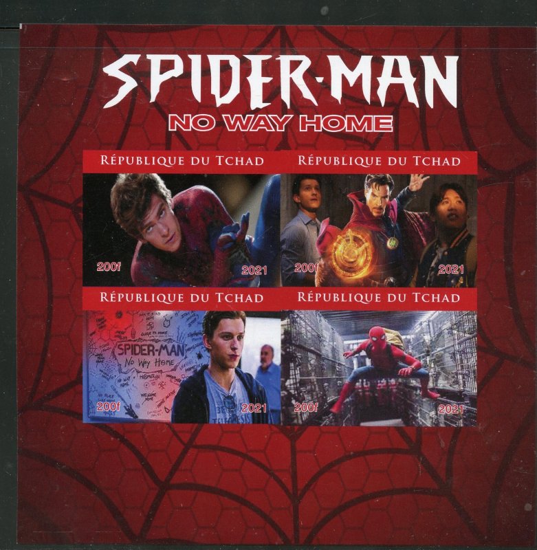 Chad 2021 Spider-Man 'No Way Home' imperf sheet mint nh