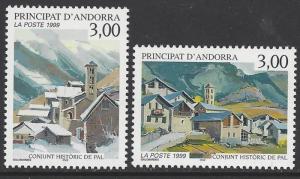 Andorra French 1999 Mountain Valley Pal VF MNH (511-12)