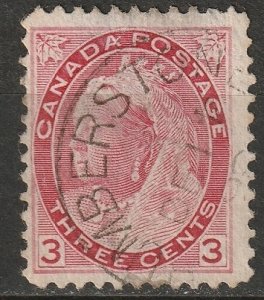 Canada 1898 Sc 78 used Humberstone ON CDS small thins