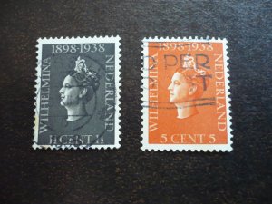 Stamps - Netherlands - Scott# 209-210 - Used Part Set of 2 Stamps